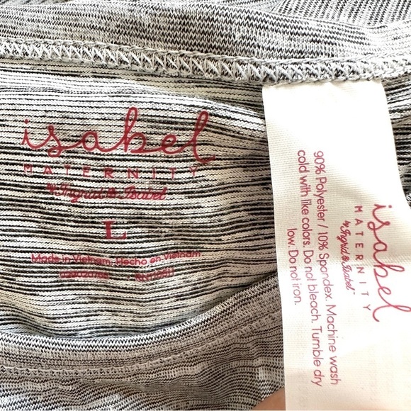 Isabel Maternity by Ingrid & Isabel Active Short Sleeve Grey Top - Picture 4 of 4